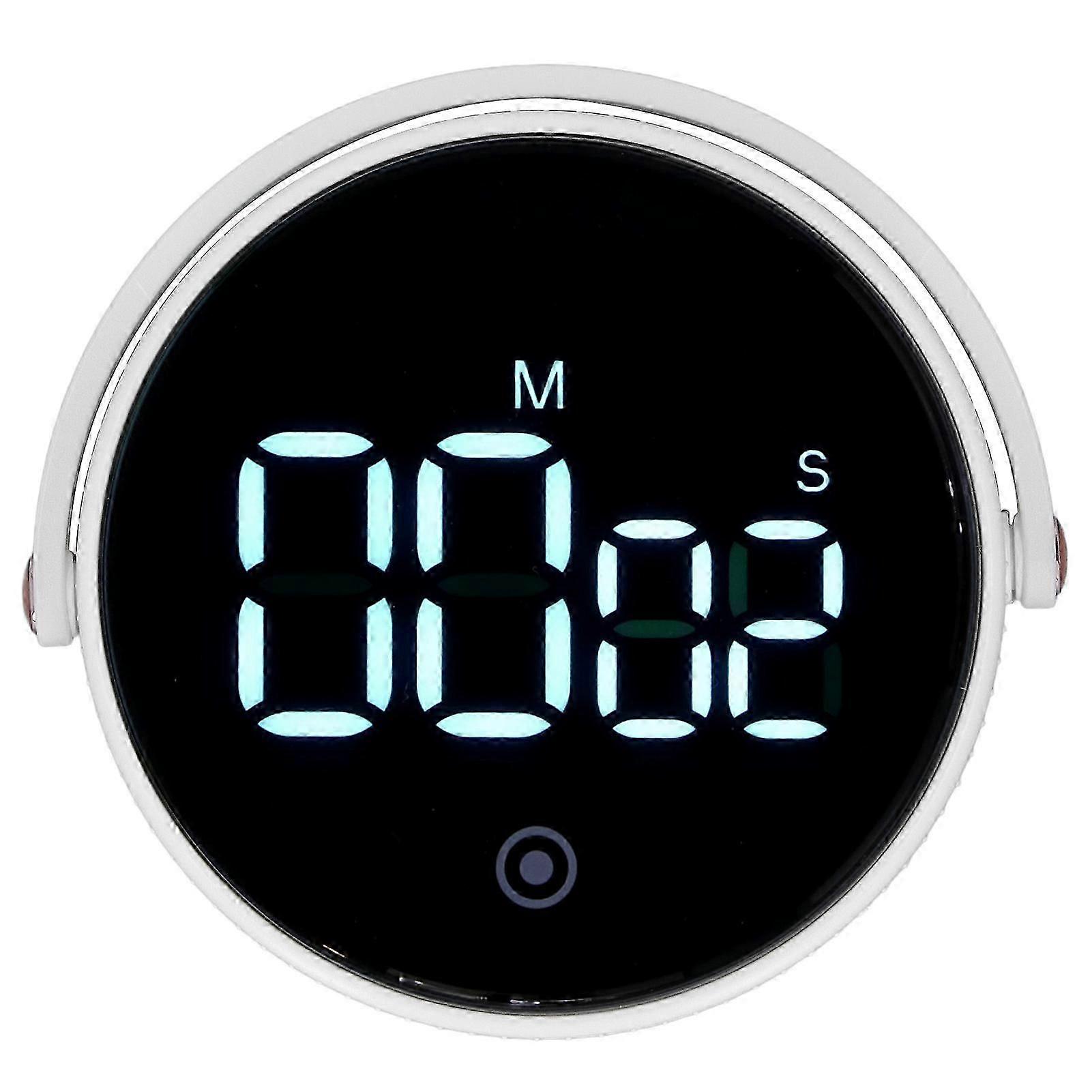 Electronic Timer with Stand Digital Display Magnetic Time Manager Timer for Office Kitchen,White