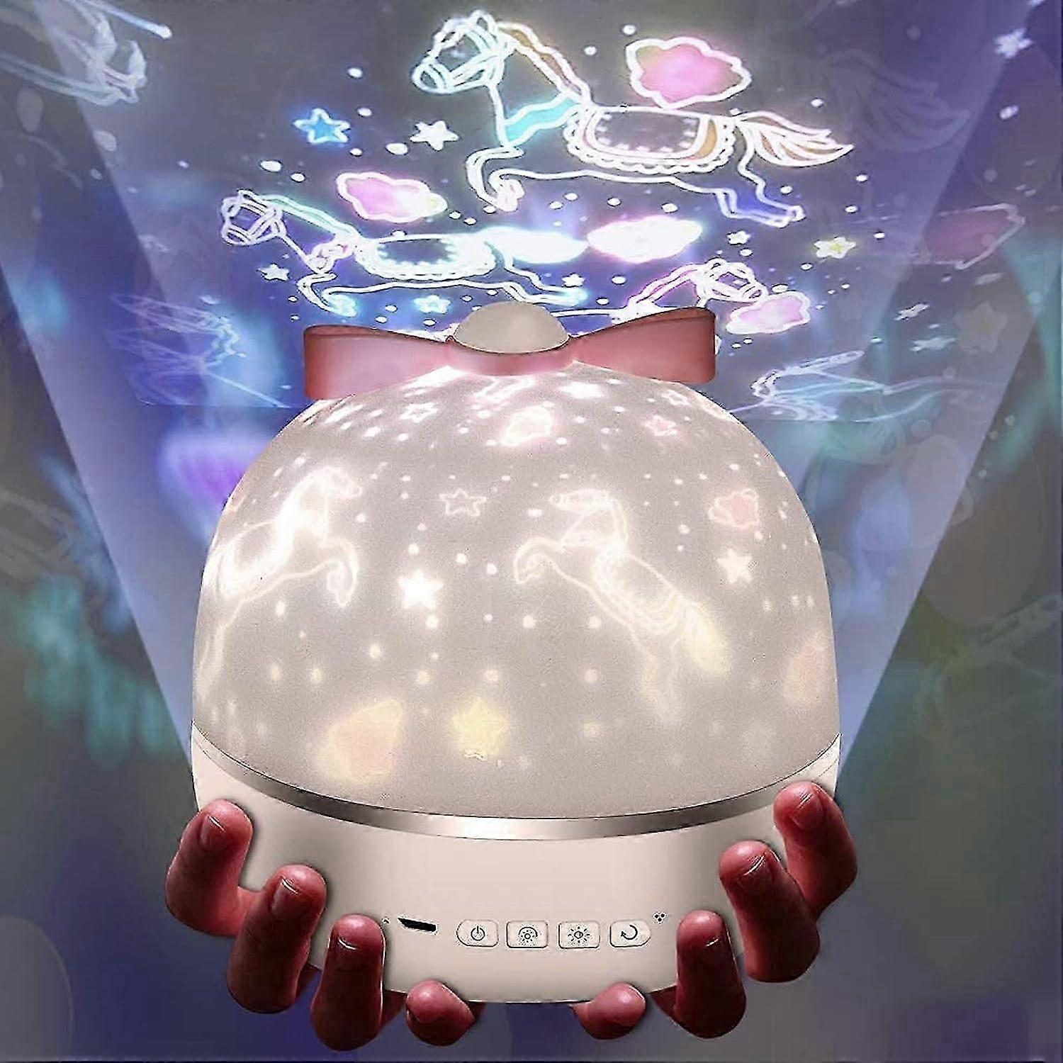 Starry Sky Projector Lamp, 6 Different Projection Films ,USB Charging Star Light Projector