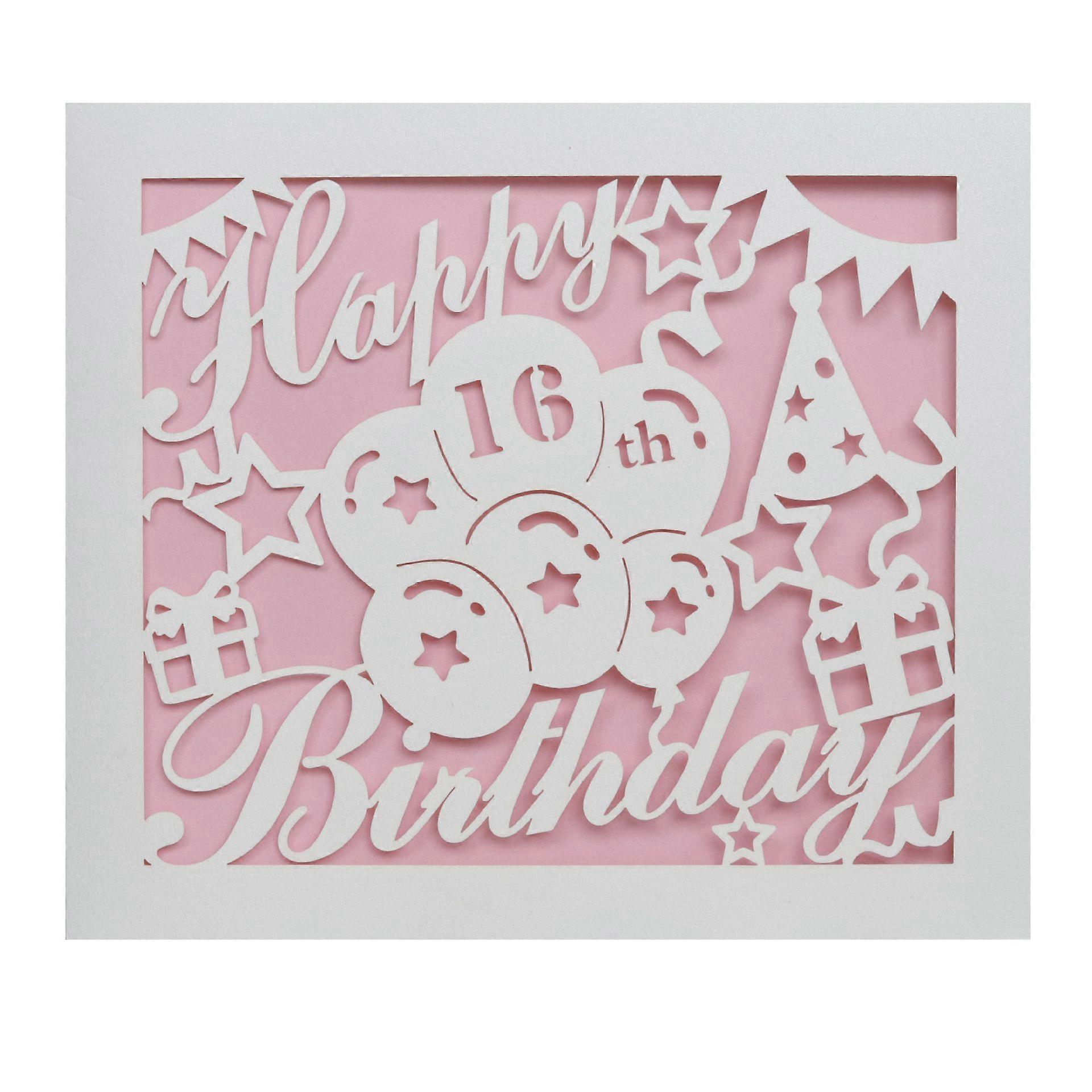 10 Sets Birthday Card: Elegant 16th Birthday Card With Envelope - Creative Hollow Design For Celebrating 16th And Sending Wishes