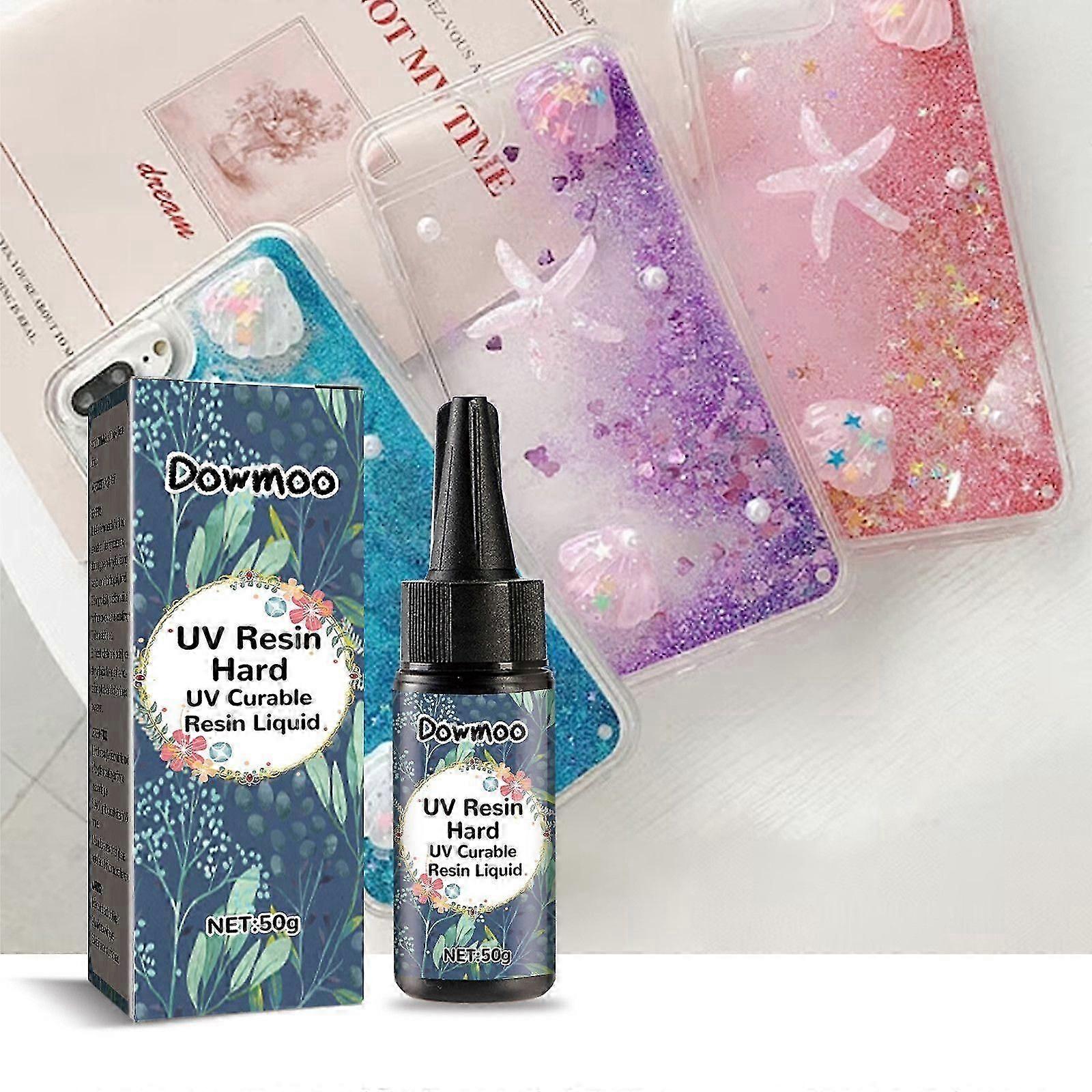 Dowmoo Diy Handmade Uv Epoxy Transparent Crystal Glue Epoxy Uv Glue Resin Adhesive Quick-Drying Glue