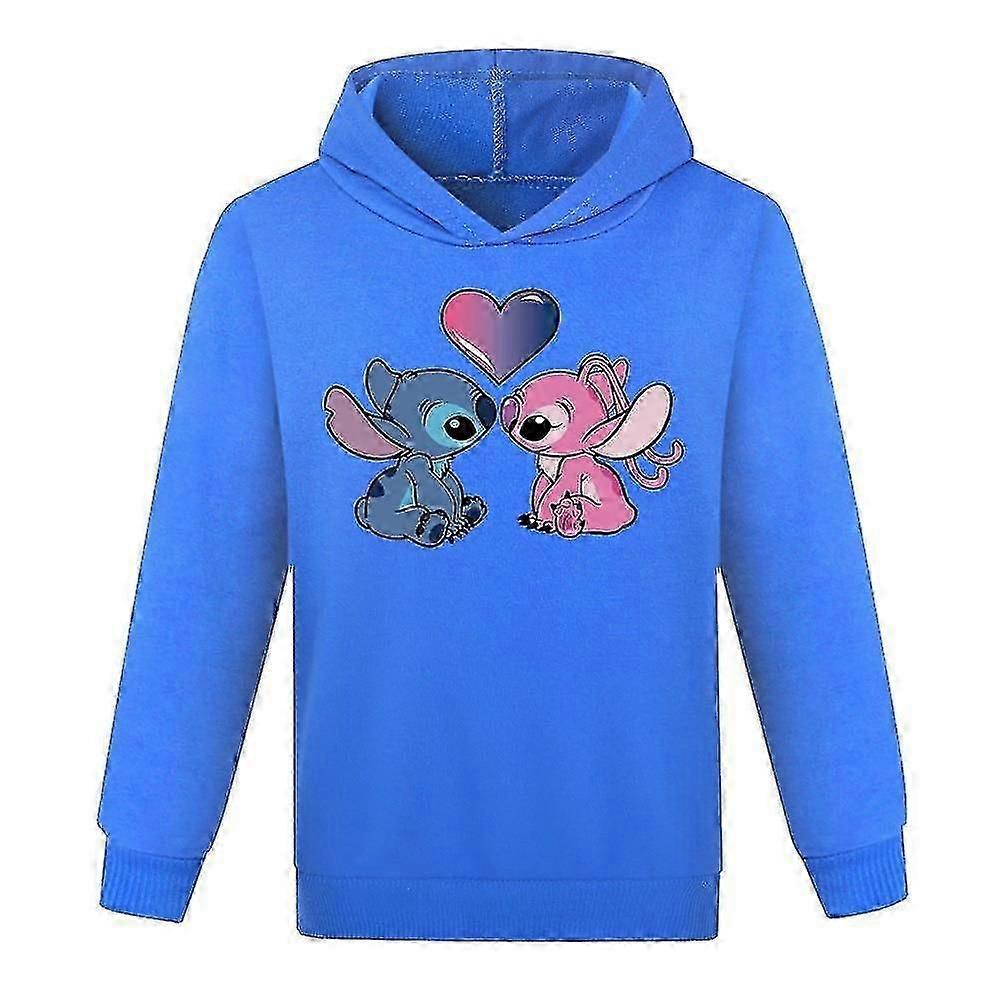 Kids Children Lilo And Stitch Hoodies Tops Boys Girls Unisex Long Sleeve Casual Jumper Hooded Pullover Sweatshirt Xmas Gifts