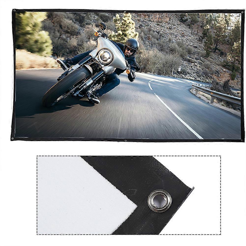 84" 16:9 Portable Matte White Fabric Projector Screen PVC