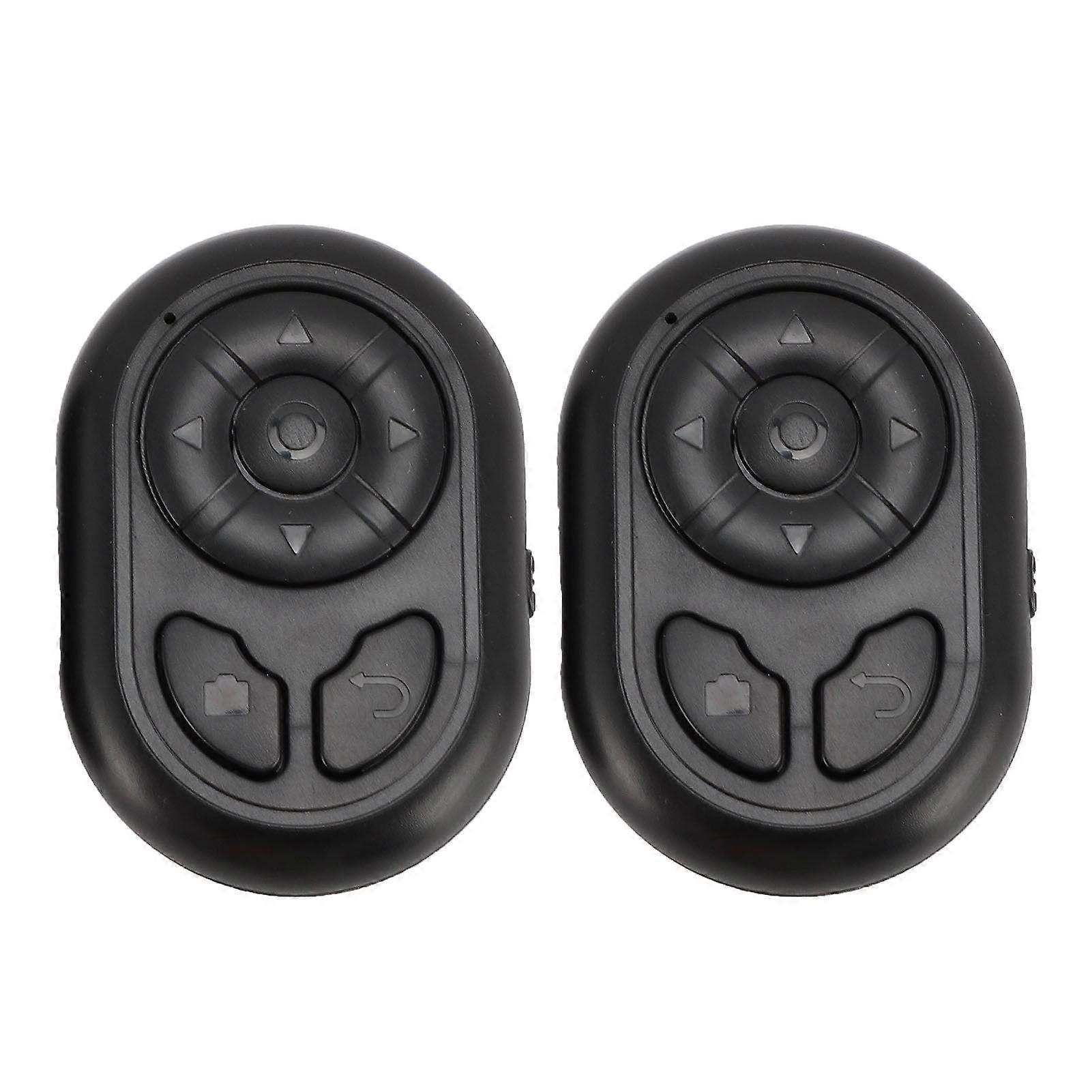 2PCS Remote Control Page Turner BT5.3 Scrolling Remote Control Wireless Camera Video Remote Shutter for Android Phone Tablet Black