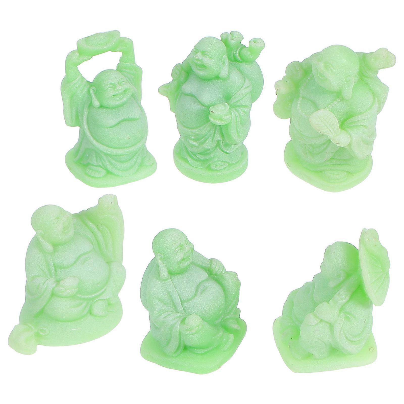 Miniature Buddha Statue Resin for Zen Garden Decor 18Pcs