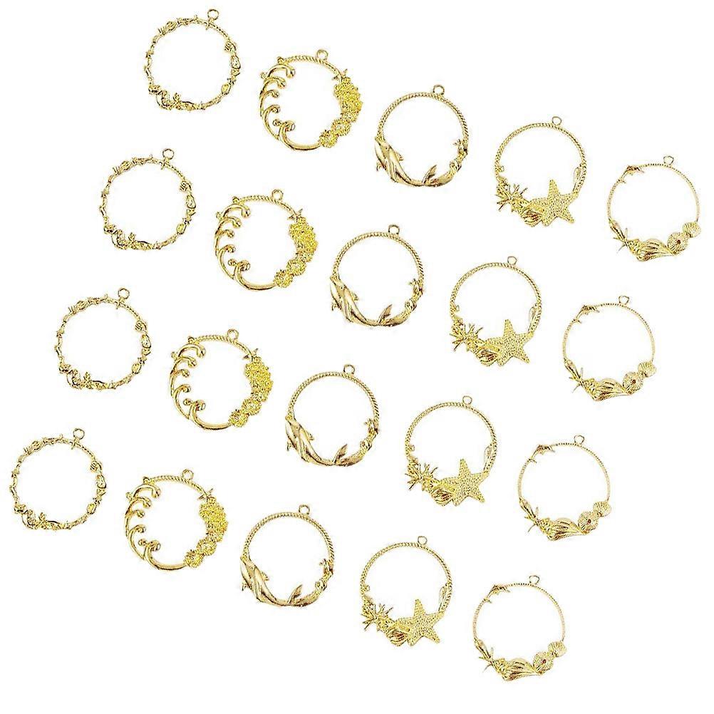 Hollow Pendant for Jewelry Making 20Pcs Kit