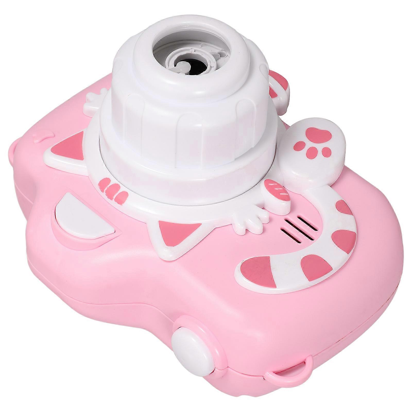 Cute Camera Shaped Bubble Machine Toy For Kids Bubble Maker For Party Favor Pink 15X11 Cm 1 Set