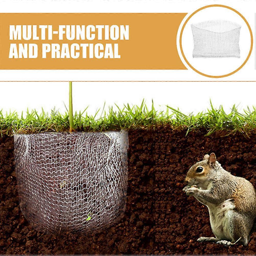 Plant Root Mesh Protectors Metal Wire for Root Guard 5Pcs Silver Protection