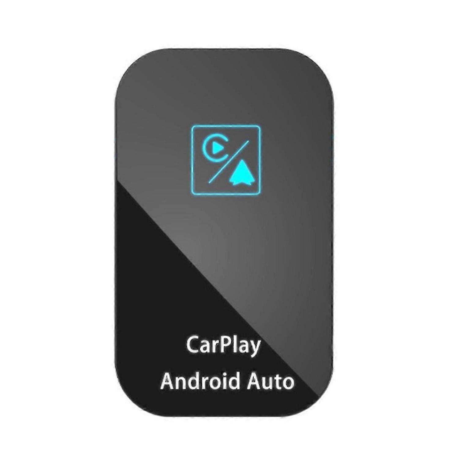 Mini Wireless CarPlay Android Auto Adapter 2-in-1 Carplay Dongle Wired to Wireless Multimedia Box Pl