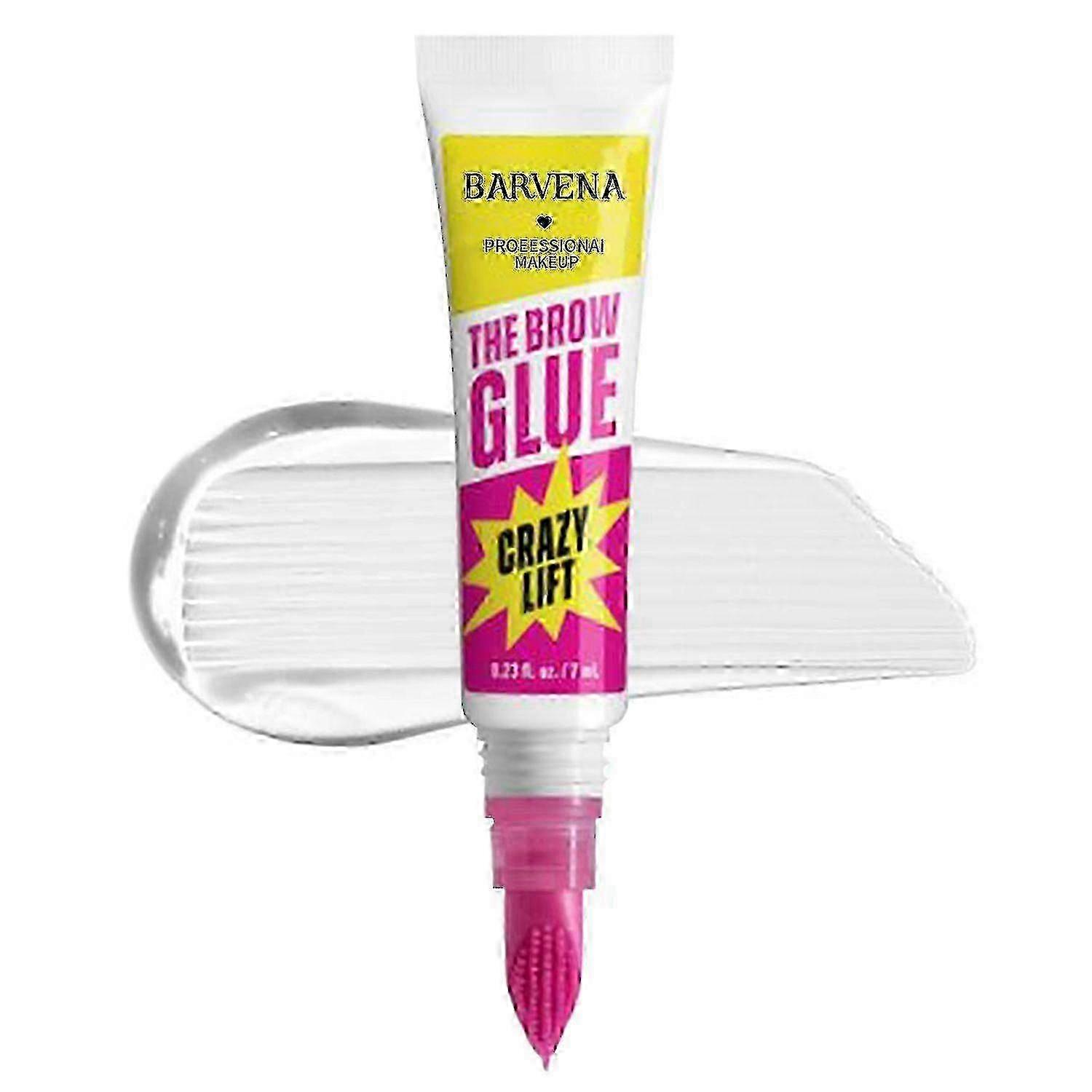 The Brow Glue Crazy Lift, Brow Lamination Gel with 16HR Strong Hold & Built-In Styling Comb - Clear Eyebrow Gel 7ML Waterproog & Sweatproof