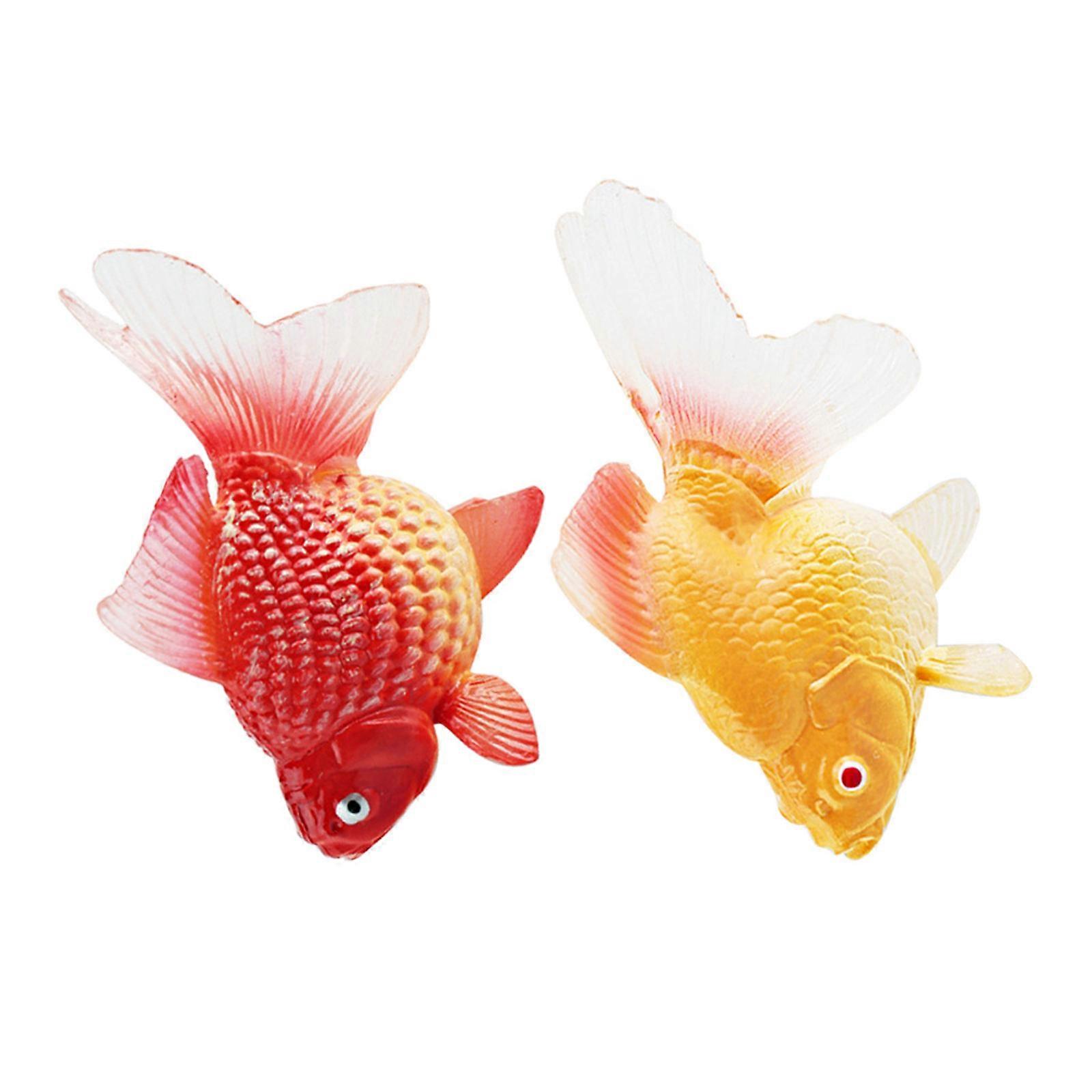Goldfish Figurine Simulation Fish Model for Decoration 6Pcs Set