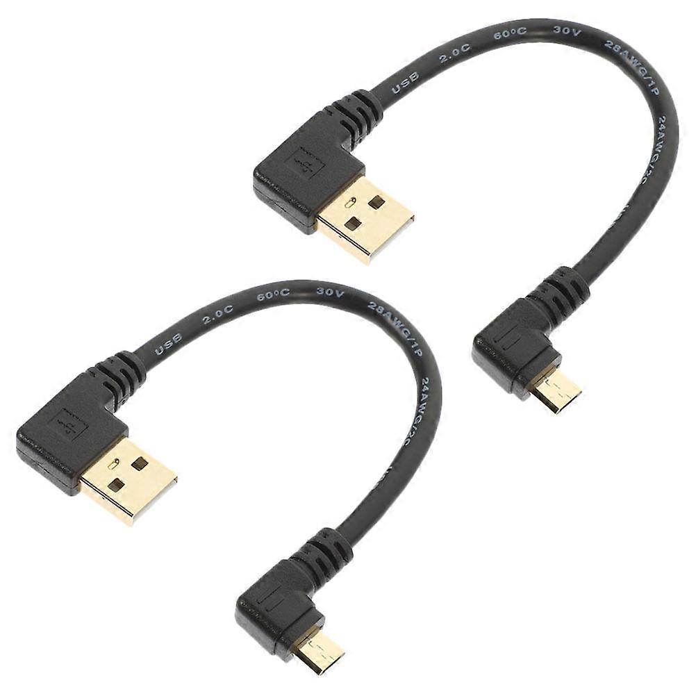Micro USB Cable Right Angle Micro USB Cable for Charging 2Pcs Adapter