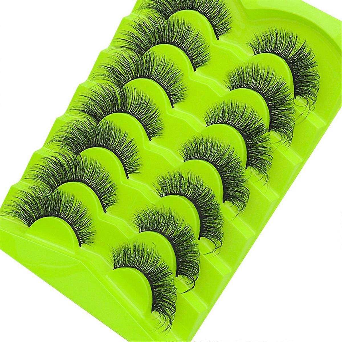 001 7 Pairs Eyelashes Makeup Dramatic 3D Reusable Lashe