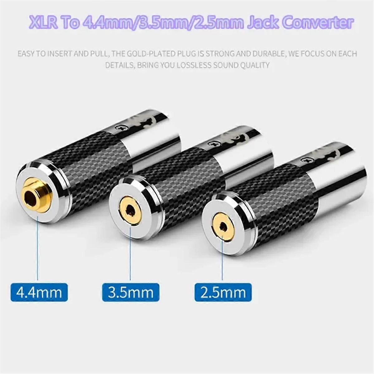  Decoder 4 Pin XLR Connector To Jack Plug Audio Adapter 2.5mm