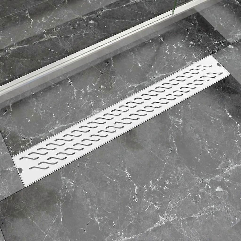 Linear Shower Drain Wave 830x140 Mm Stainless Steel