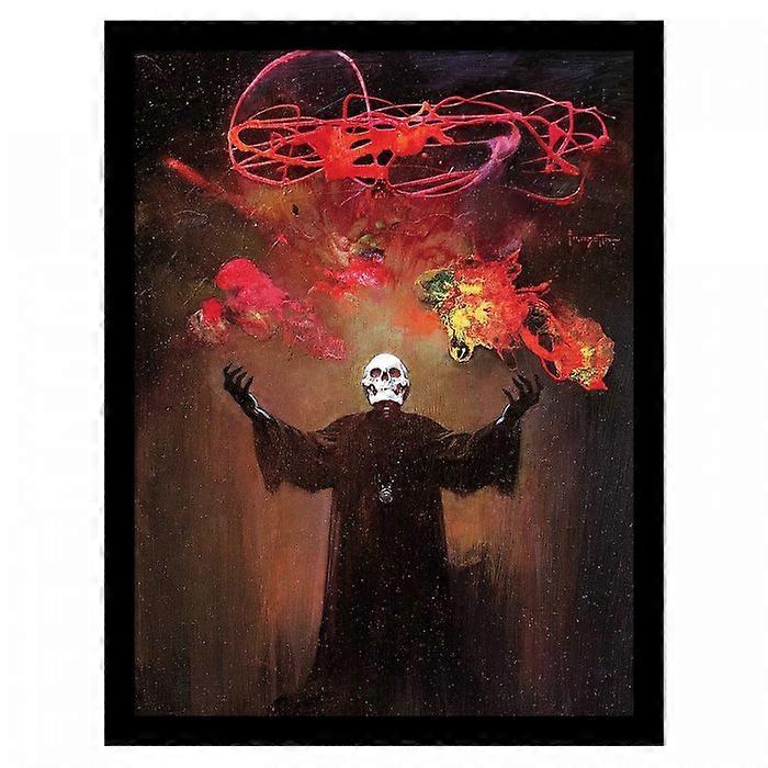 Frazetta Skull King Framed Poster
