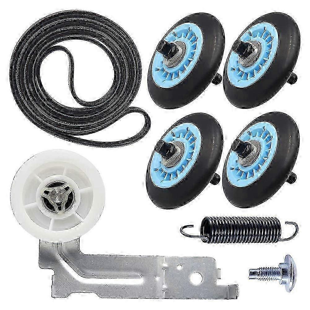 Complete Dryer Repair Kit with Rollers and Idler Pulley - Compatible with Multiple Models
