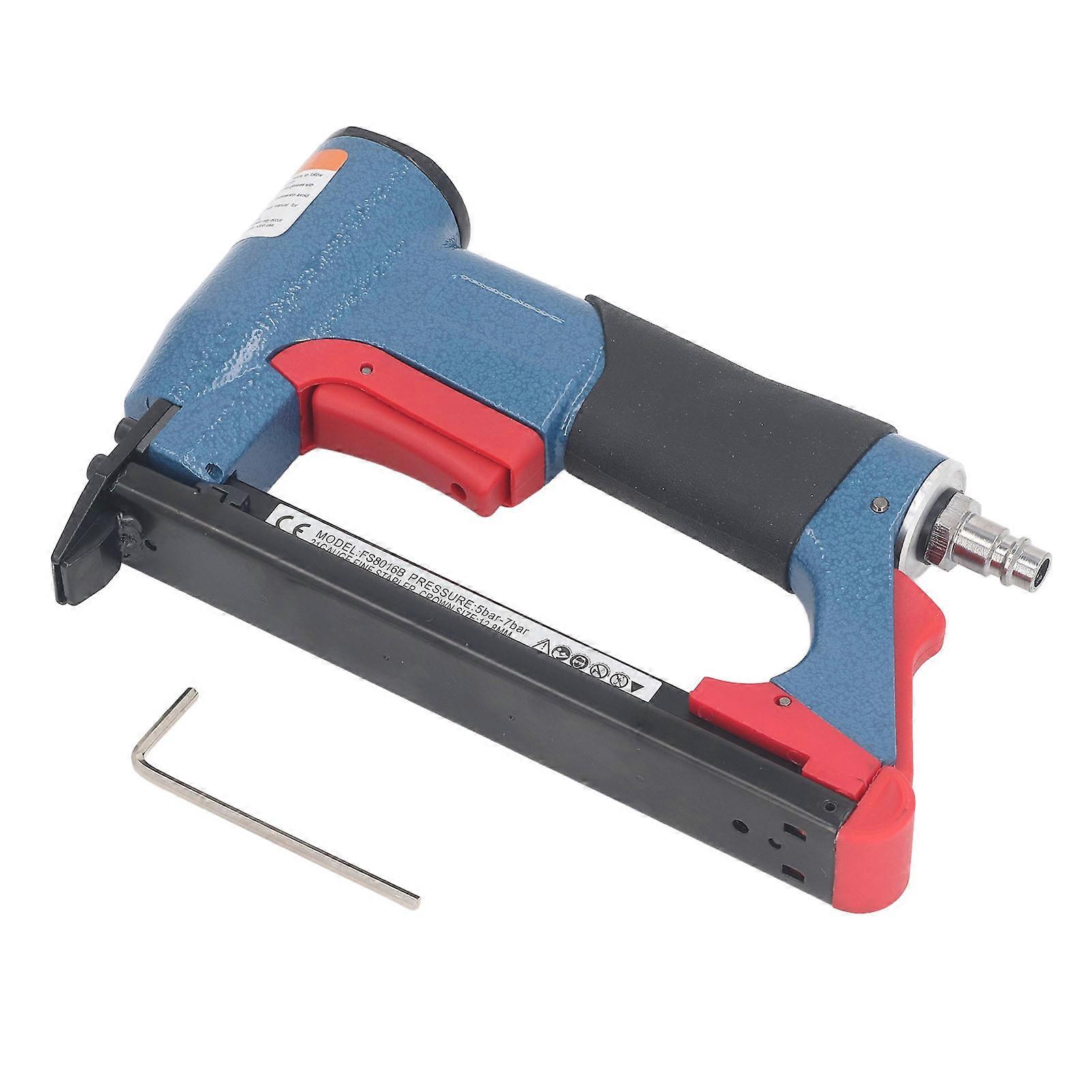 Pistolet agrafeur pneumatique calibre 21, capacité de 140 clous, agrafeuse pour meubles rembourrés, pour chantier de menuiserie, 1/4 po à 5/8 po