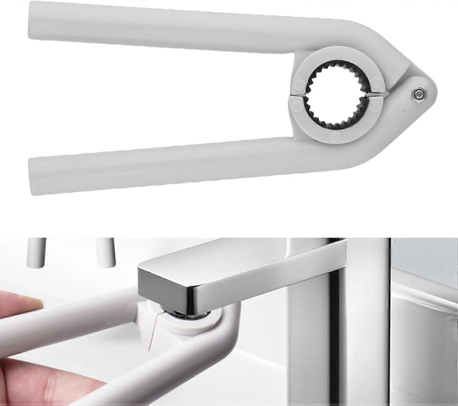 Ergonomic faucet installation tool with strong screw biting function
