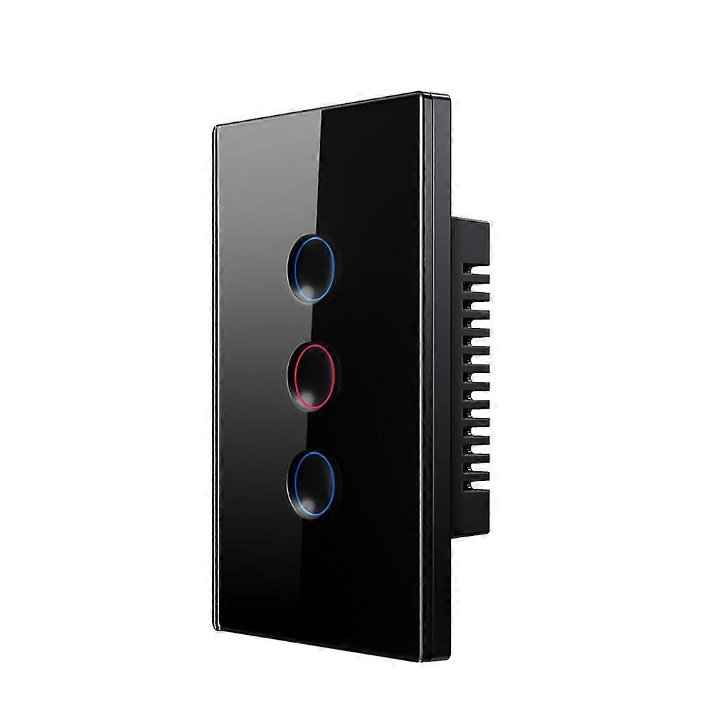 Tuya WiFi Smart Touch Switch 110-240V 2.5D Concave Style Zigbee3.0 Signal Repeater Work with Alexa Google Home 3 Gang