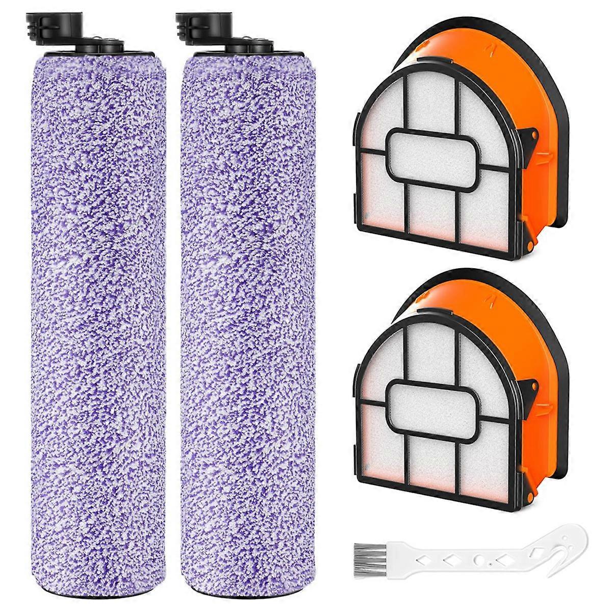 Replacement Brushroll Filter Bundle Compatible for Hydrovac WD100 WD101 WD200 WD201 Vacuum Cleaner A