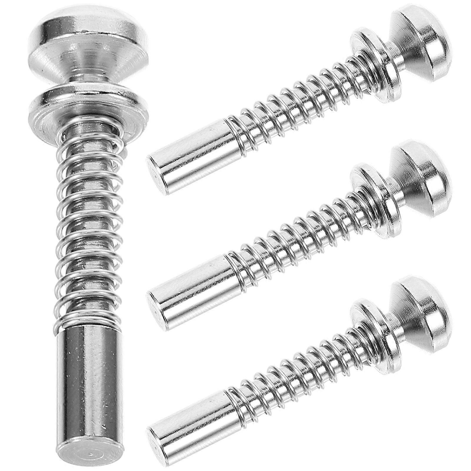 Spring Loaded Plunger Latches Crib Bed Latch Pin 4Pcs Silver