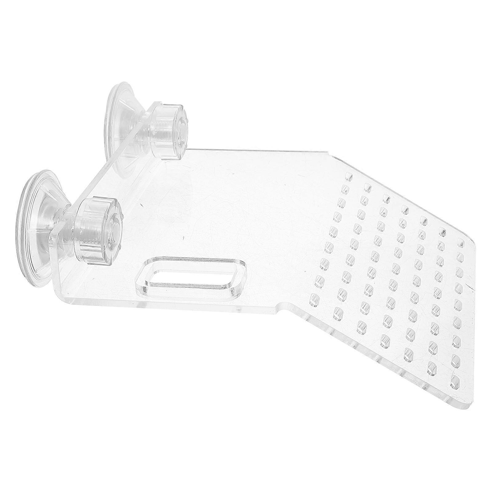 Hanging Turtle Basking Terrace 2Pcs Transparent For Aquarium Pets 15.00X15.00X7.00CM Climbing Decoration