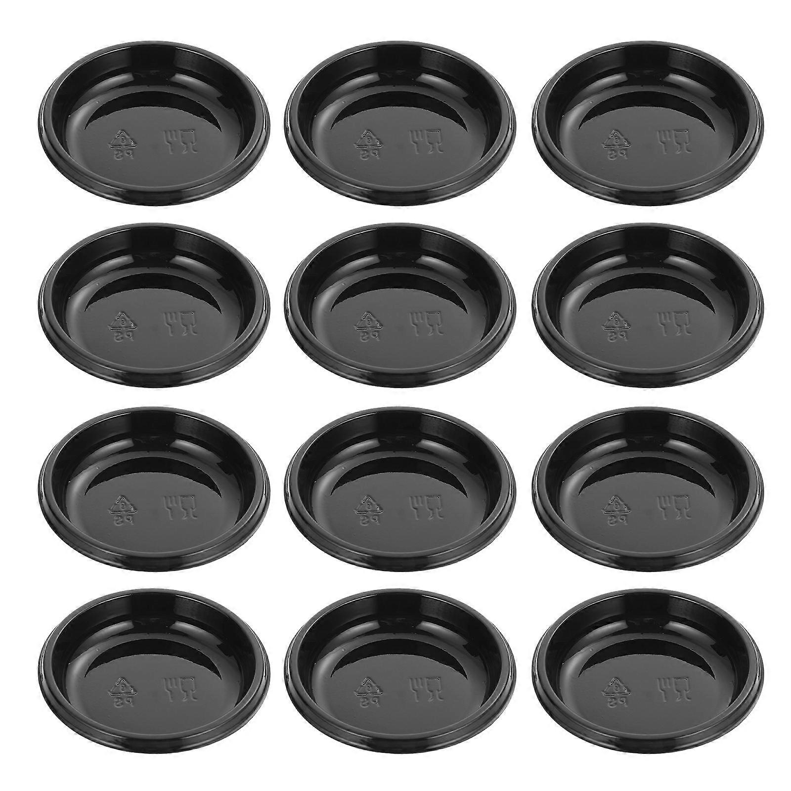 Creative Sauce for Serving Condiments Home Use 7.9X7.9X1.8CM Black Color Set of 100Pcs
