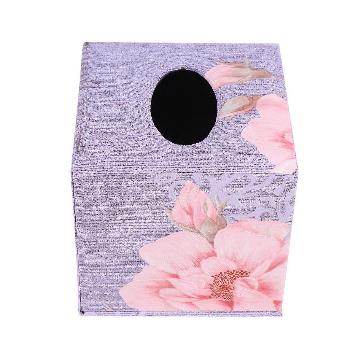 Paper Storage Box Tissue Box for Home 2Pcs Napkin Storage Container Purple