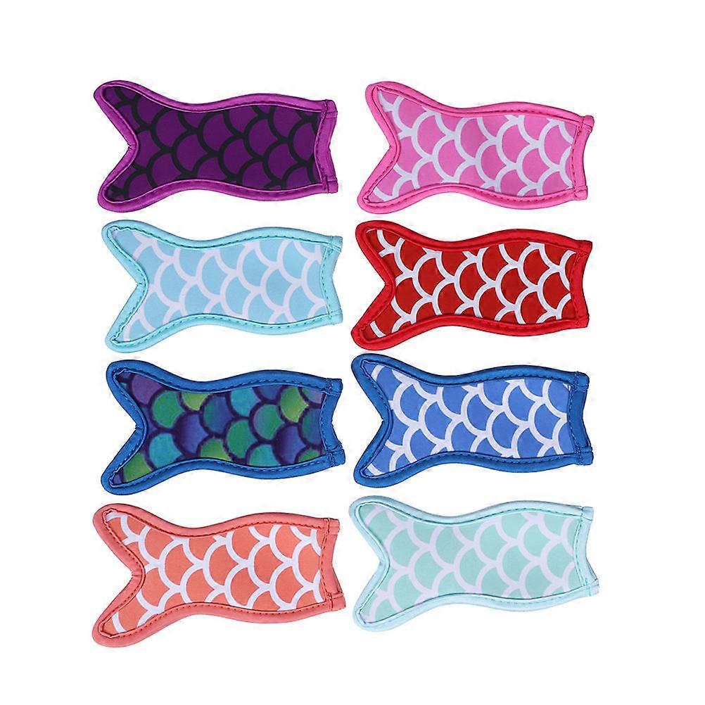 Freezer Ice Holders Mermaid and Shark Ice Bags Easy to Clean Protective Cover for Ice Cream 10Pcs