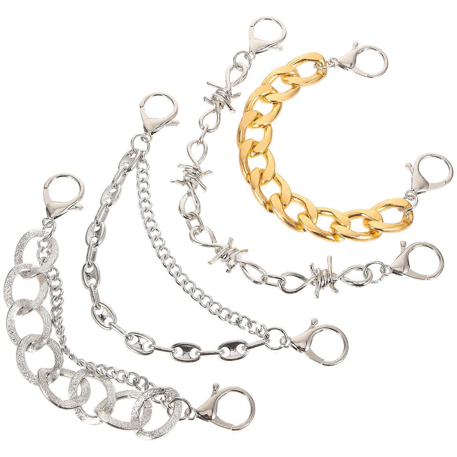 Shoe Chain Metal Shoe Charms for Decoration Assorted Color 16Pcs Set