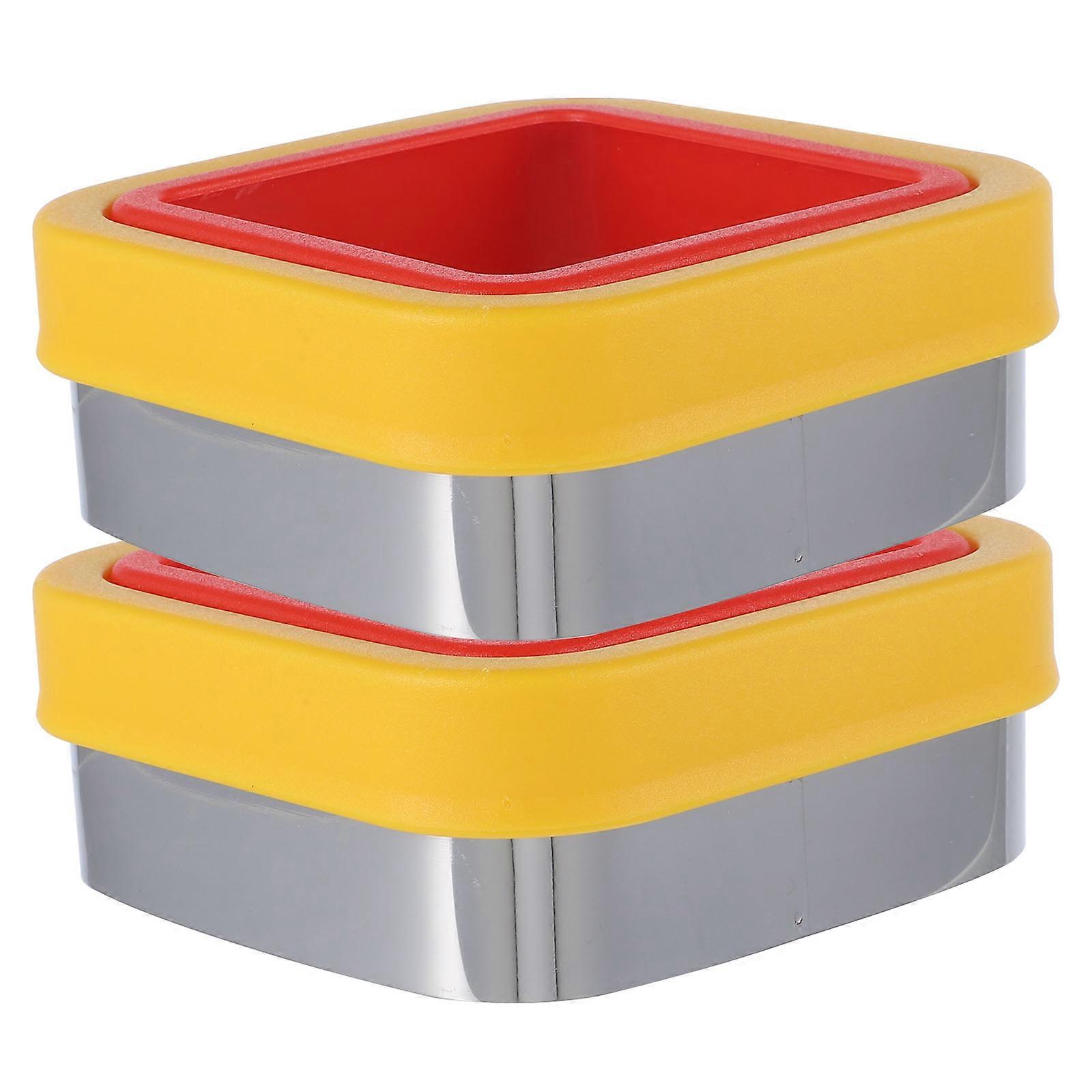 DIY Cookie Cutters 4 Pcs Square Shape For Breakfast Sandwiches And Pancakes Using Compliant Material Suitable For Home Users