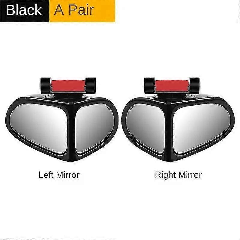 2025 Car Blind Spot Mirror 1 Pair Front Wheel Auxiliary Rearview Double-Sided Mirror Wide Angle Mirror 360 Degree Adjustable for CarsMotor Vehicle Mir