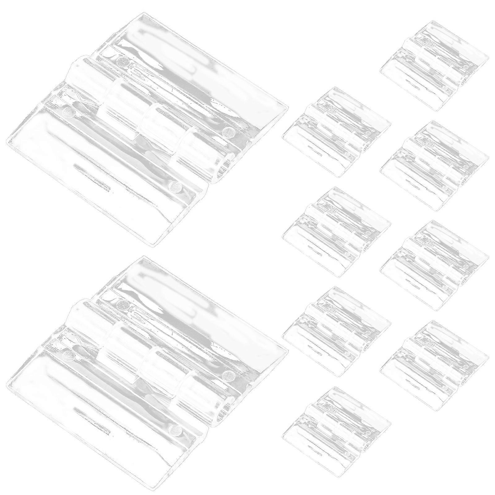 Box Hinges Acrylic Transparent for Cabinet Drawer Folding 20 Pieces