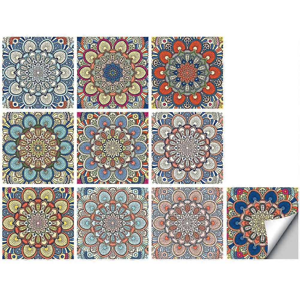 Assorted Color Simulated Tile Sticker for Home Decoration 20Pcs