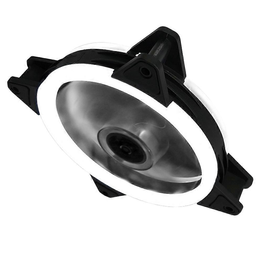 RGB Computer Fan 12CM Mute Cooling Fan For Desktop Computer Case White 3Pcs Low-Noise Operation