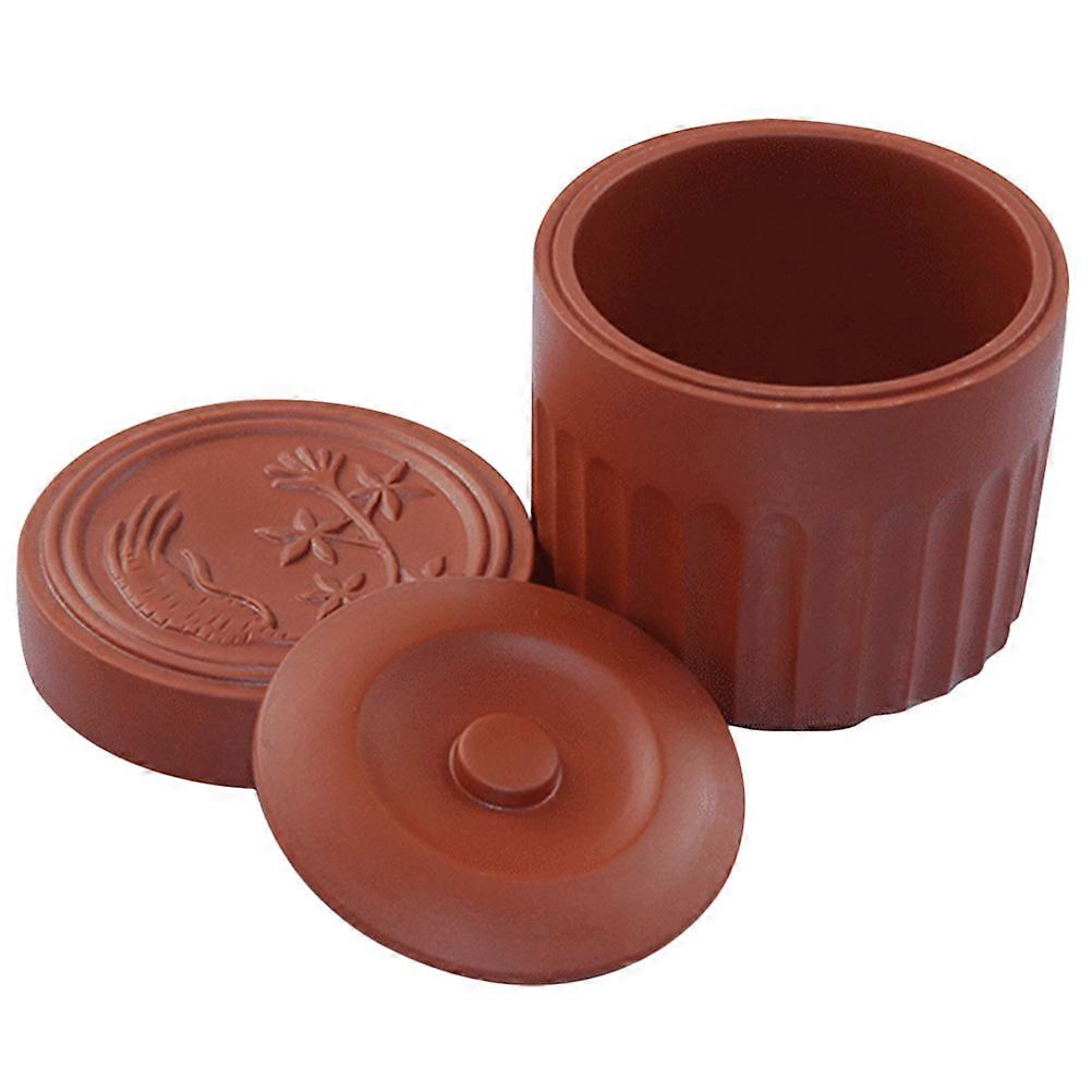 Brown Kitchen Stewing Pot for Storage Soup Bowl 3Pcs Set