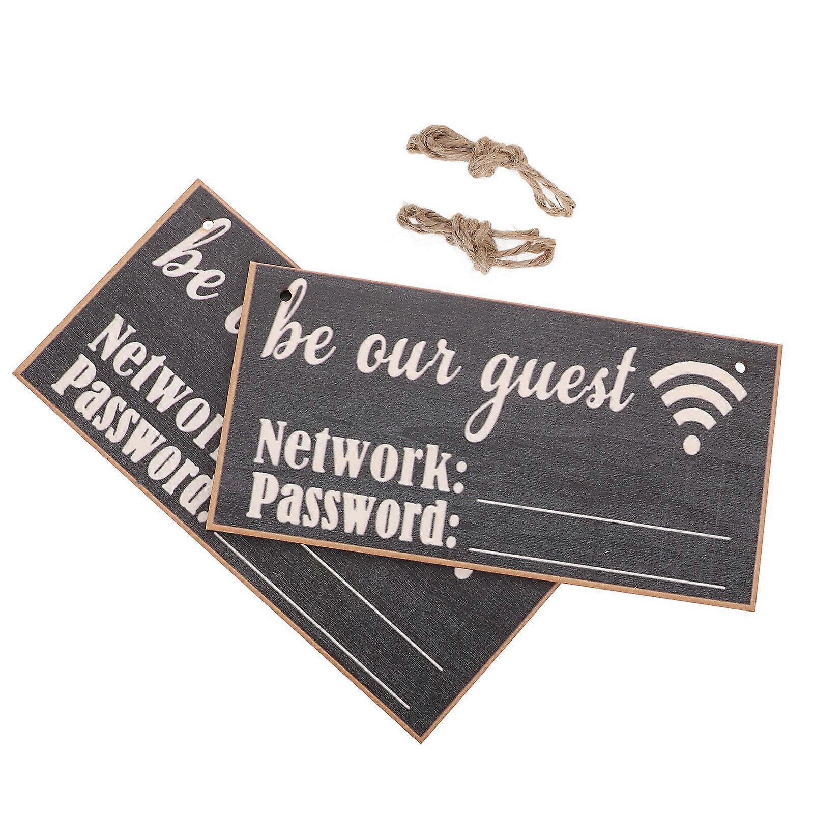 8Pcs Wooden WiFi Password Sign for Office and Guest Room Essential