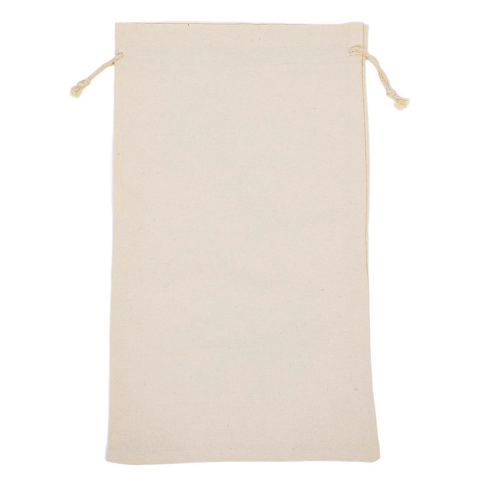 Grain Bags Cotton Drawstring Bag for Soil Sampling 1 Piece Beige