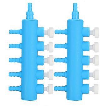 2pcs Fish Tank Air Splitter Air Pipe Verteiler Aquarium Sauerstoffpumpe Adapter Zubehör5 Weg
