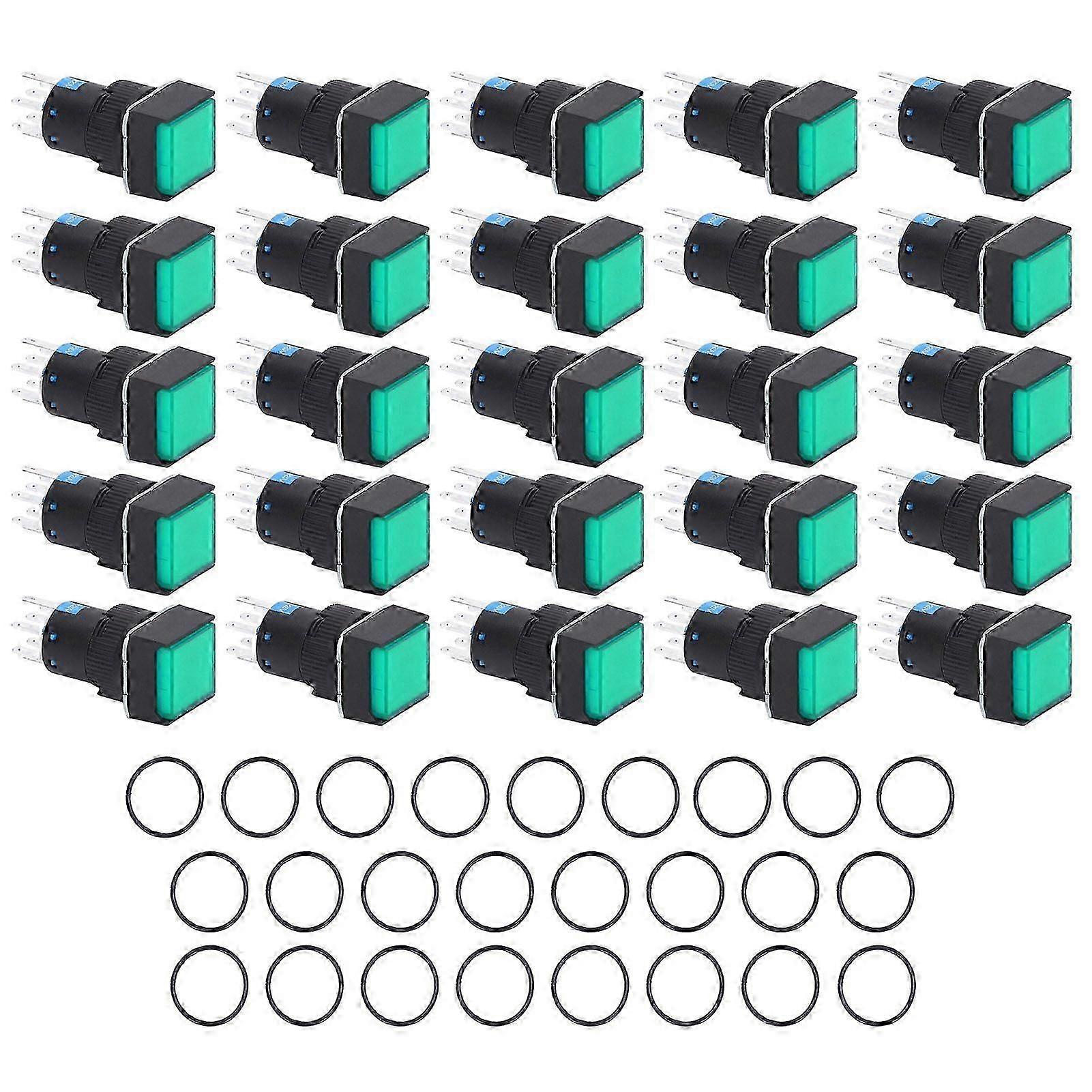 High quality BERM/Berme BEM-LA16-22DS-F 8-pin 16mm push button switch...