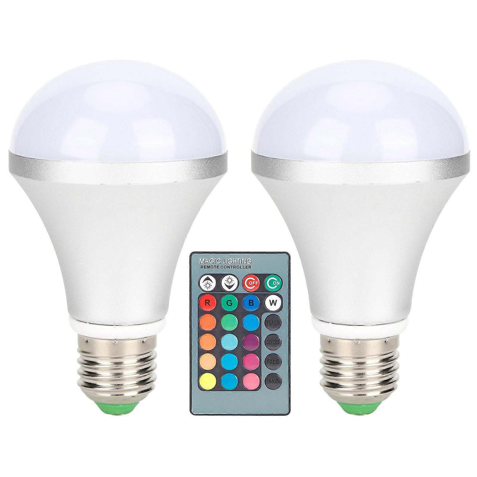 E27 RGB Light Bulb 60W LED Color Changing Remote Control Energy Saving Bulb Lamp 85V265V