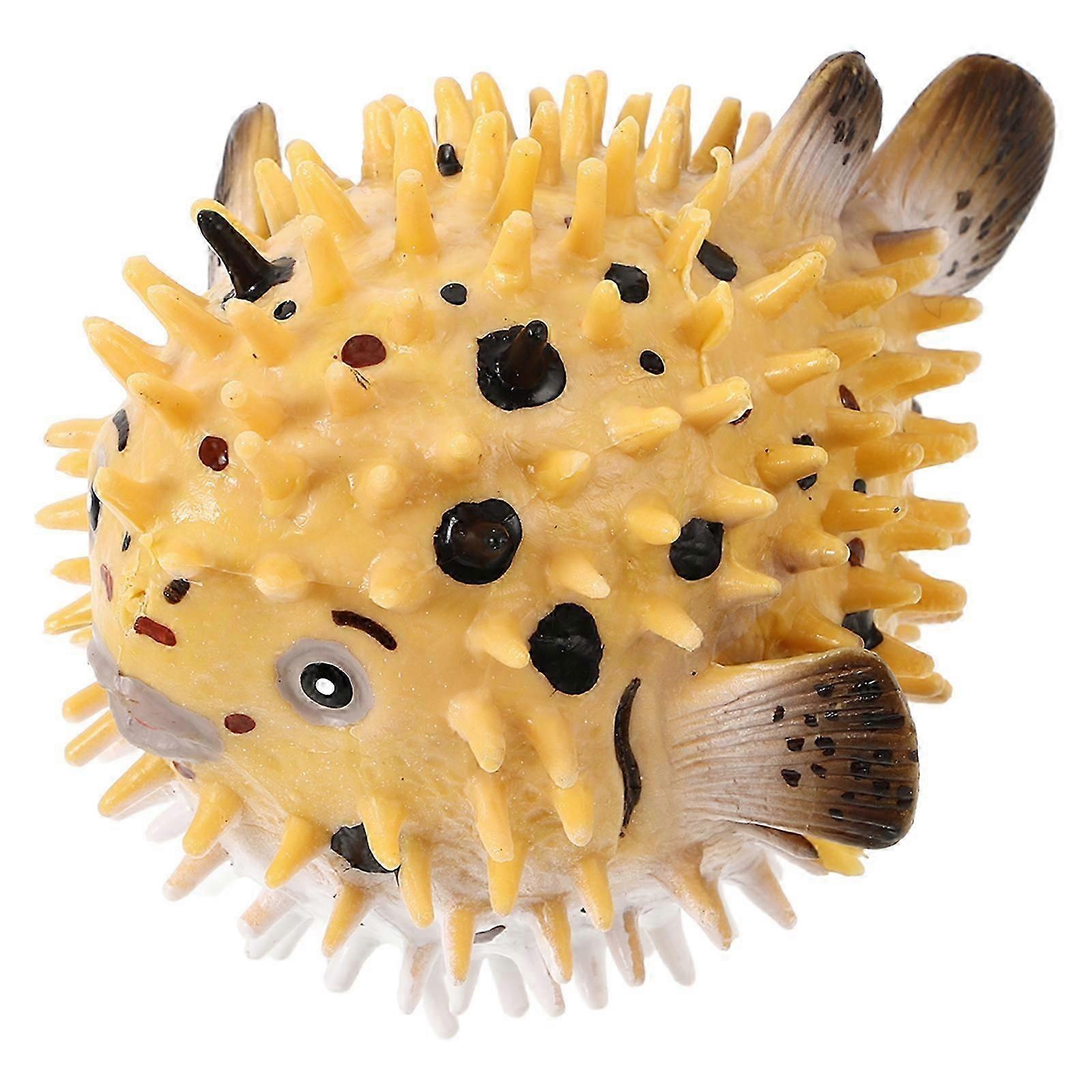 Realistic Pufferfish Toy Pufferfish Toy Puffer Fish Action Figure Real Blowfish Toy Display DIY Craft Decor for Kids