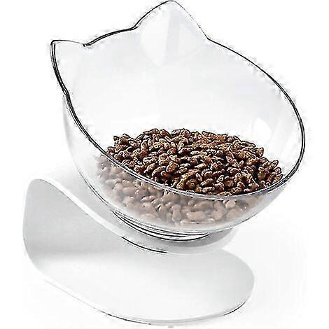 Elevated Cat Food Bowl with Raised Shelf