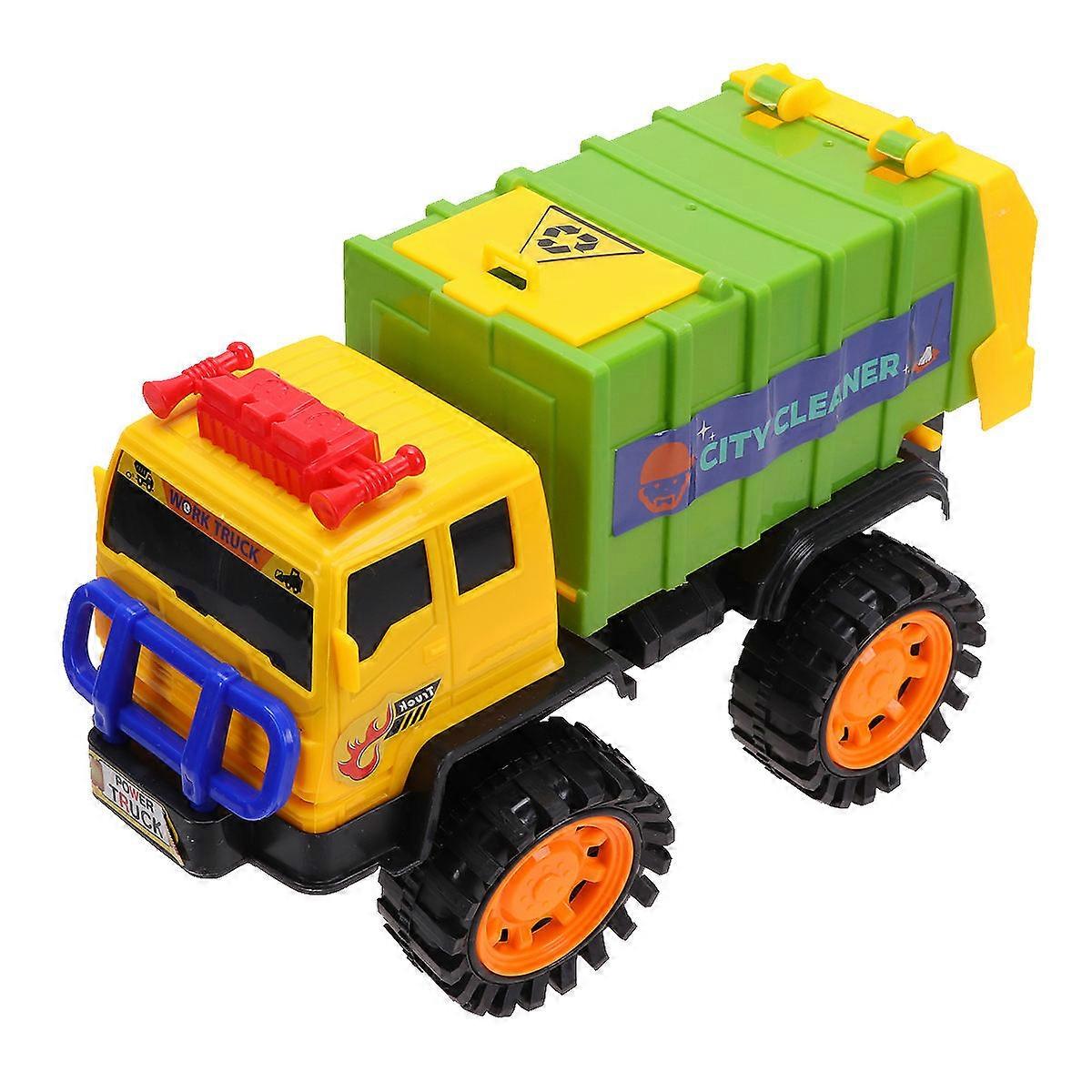 Toy Trash Truck Designed For Kids And Toddlers Friction Powered And 9.84x5.9x4.72 Inch