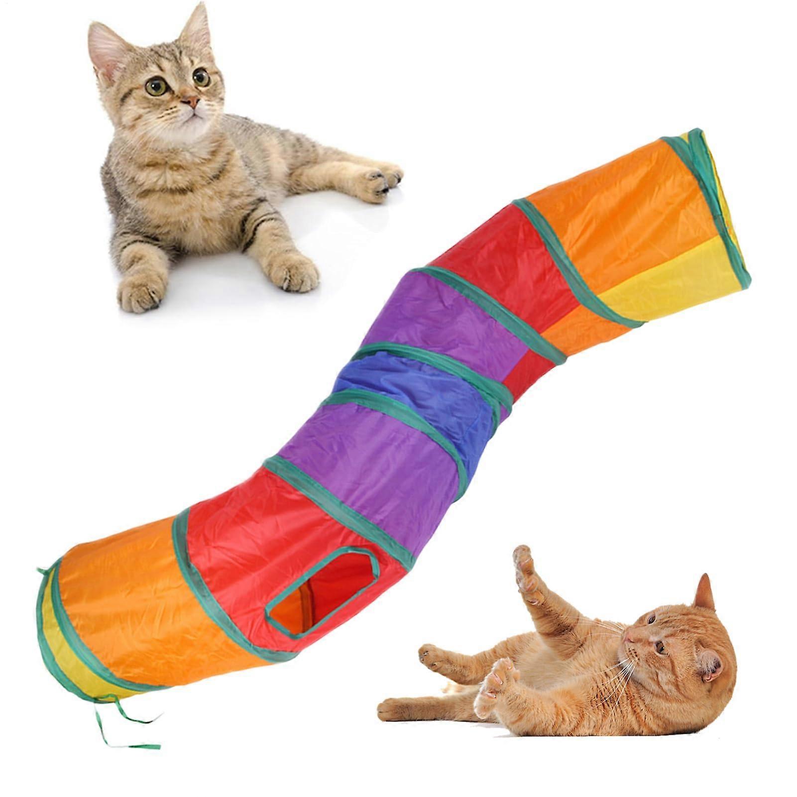 Cat Tunnel Large Foldable Play Tunnel For Cats Dogs Rabbits Indoor Outdoor Interactive Playground