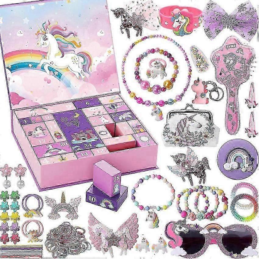 Unicorn adventskalender för tjejer 24 dagar överraskningspresenter Bäst för döttrar barnbarn