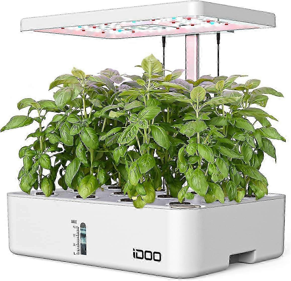 2025 O Hydroponics Growing System, Smart Indoor Garden Starter Kit with LED Grow Light, Smart Gardening Kits for Home Kitchen White