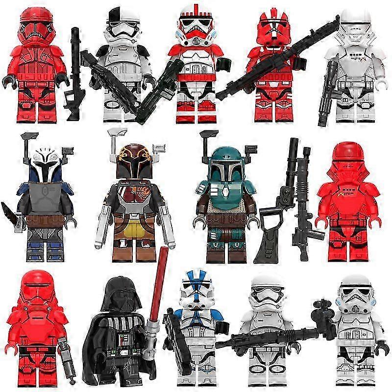 14PCS Star Wars Set of Building Block Figures Black Knight Order Execution Squad Action Figure Toys 25-26s