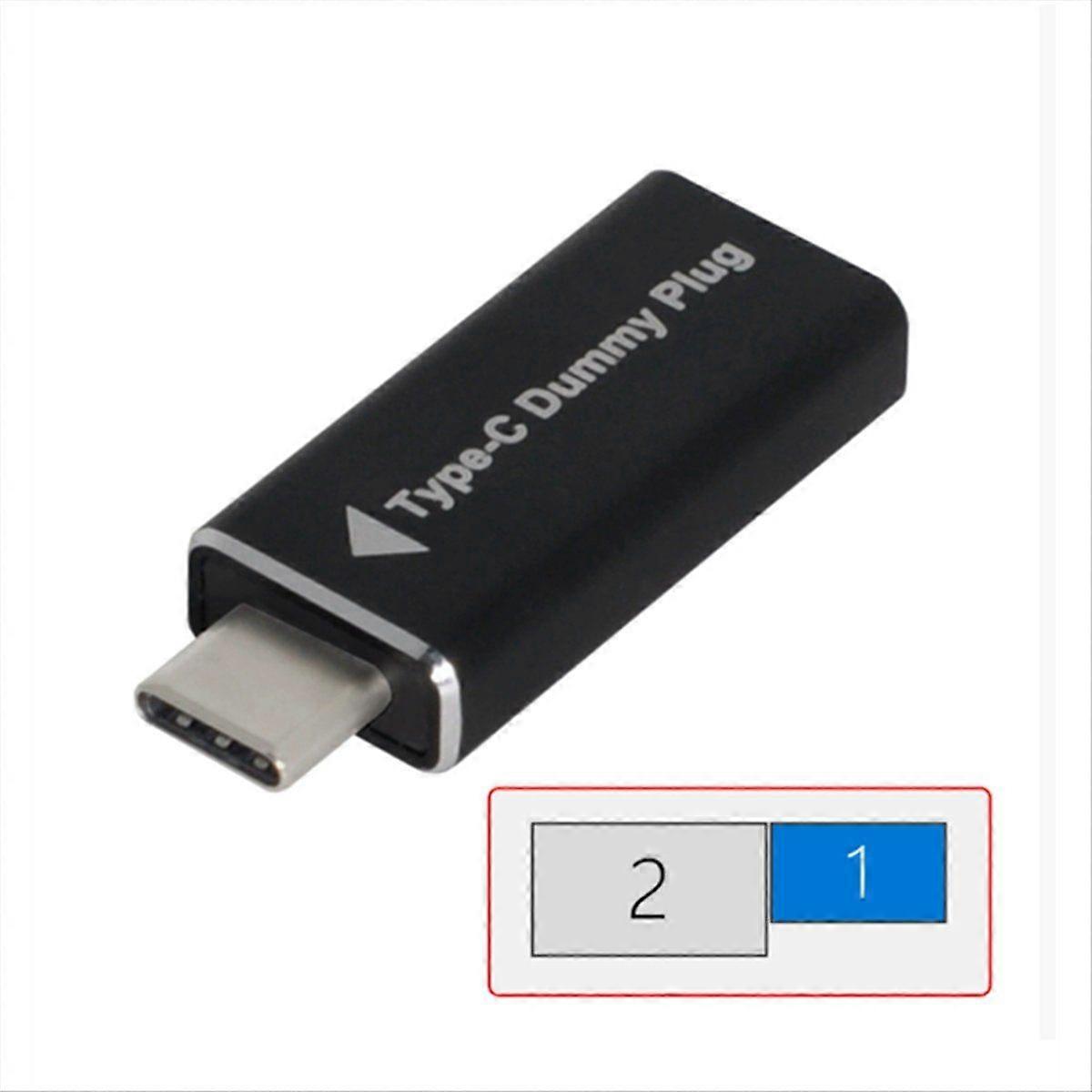 Virtual Display Adapter USB-C Type-C DDC EDID Dummy Plug Headless Ghost Display Emulator 1920x1080p
