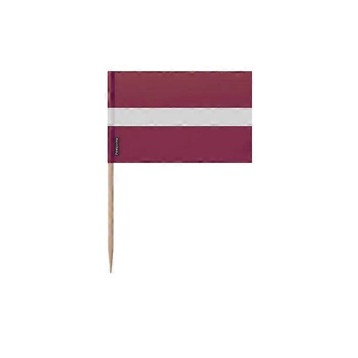 Toothpicks - Multicolor - Latvia Flag - 8 cm - 100 pieces - Adhesive plastic